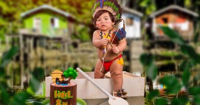 Bebê faz ensaio fotográfico com temática indígena e viraliza nas redes sociais