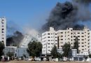 8 crianças morrem em ataque de Israel a Gaza; prédio de TV colapsa