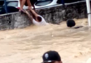 Grande inundação destrói posto de triagem na Av. Torquato Tapajós