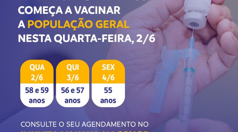 Prefeitura começa a vacinar a população geral