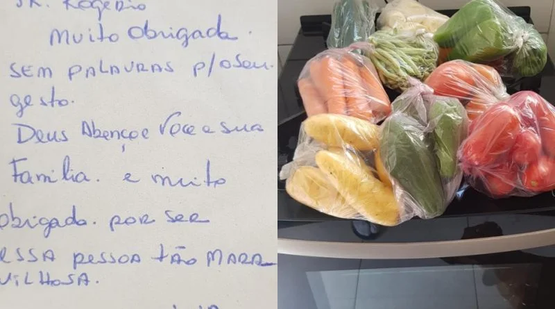 Empresário devolve celular perdido a feirante, recebe alimentos de agradecimento e postagem repercute
