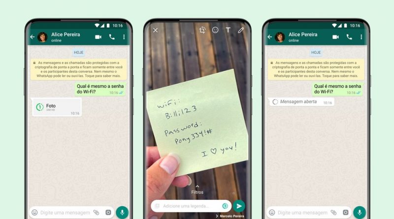 WhatsApp ganha opção para enviar fotos e vídeos que só podem ser visualizados uma vez