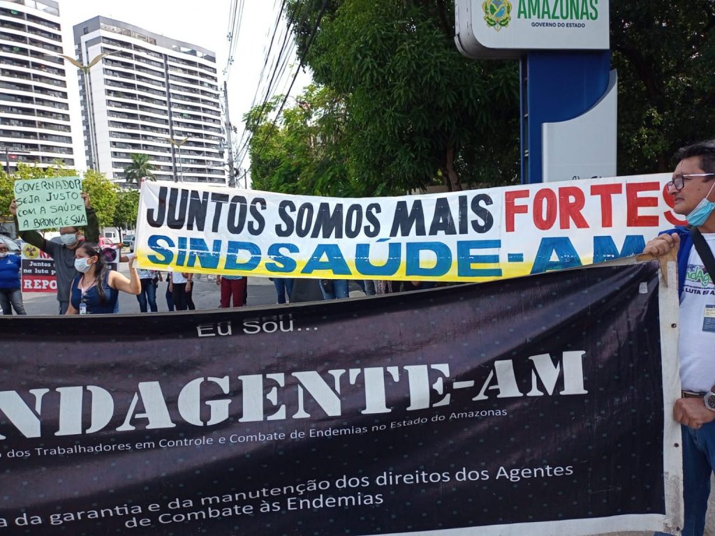 Profissionais da Saúde do AM voltam a se manifestar contra reajuste anunciado por Wilson Lima