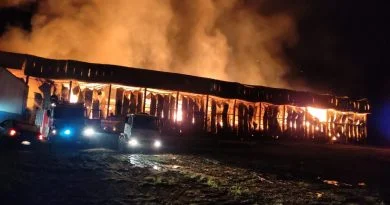 Incêndio de grandes proporções atinge fábrica de maçãs em Vacaria